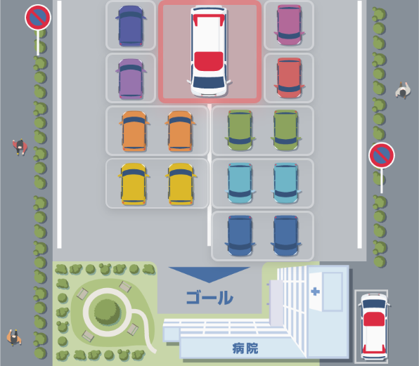 路上駐車の問題点を示す画像